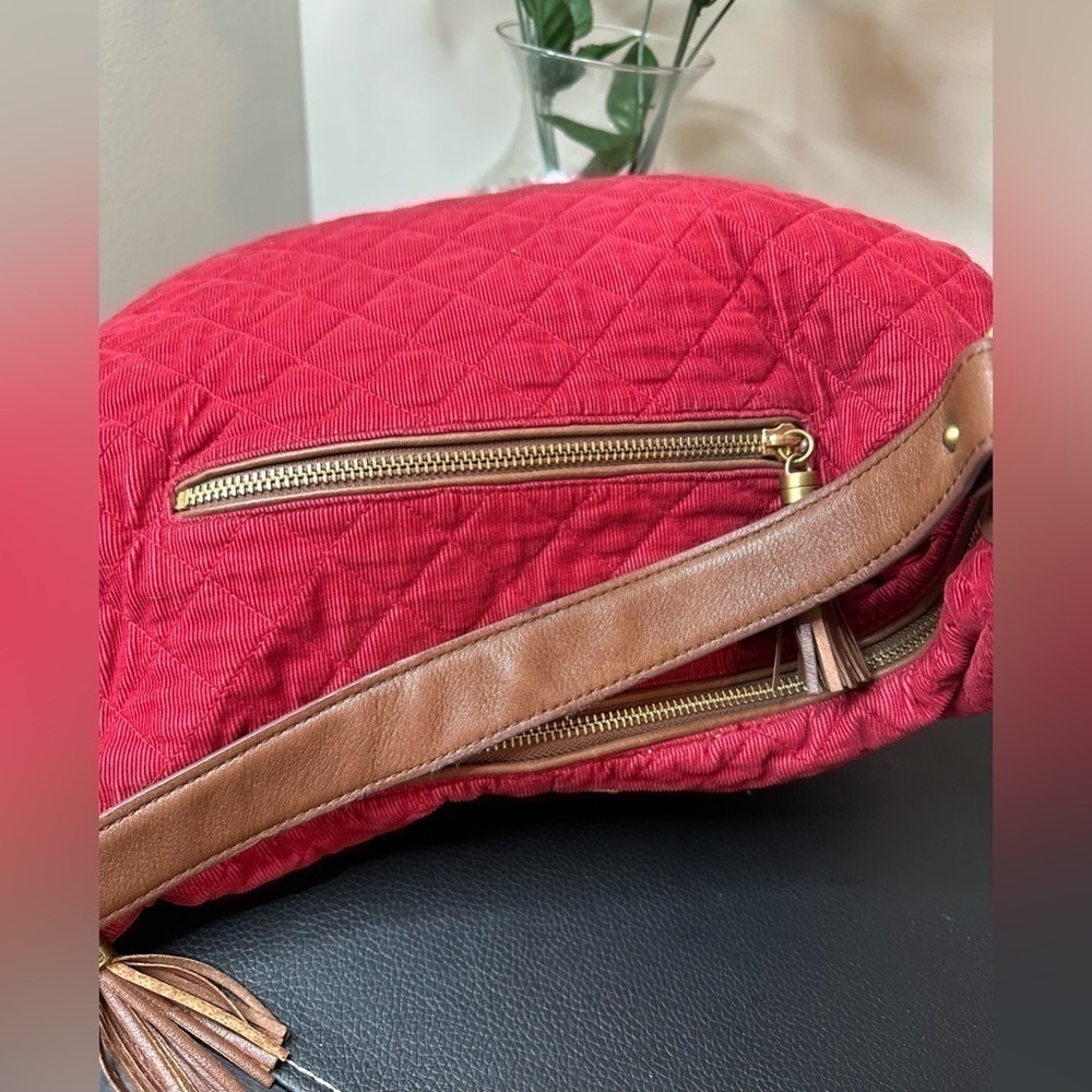 Vera Bradley Red Corduroy XL hobo bag EUC‌‌‌‌‌‌ - Picture 17 of 17